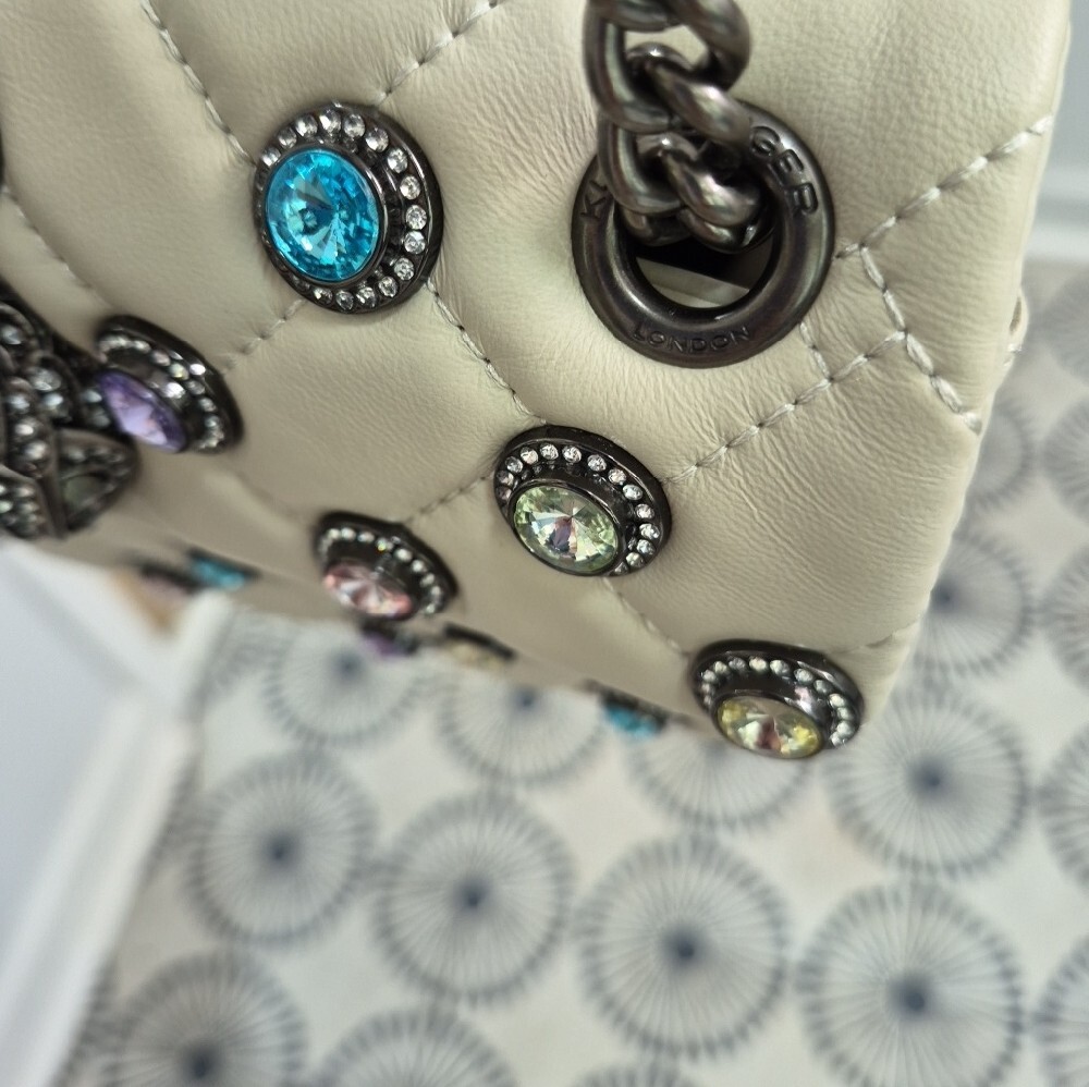 Kurt Geiger 'The Kensington' Embellished Leather Convertable Crossbody - Picture 9 of 13